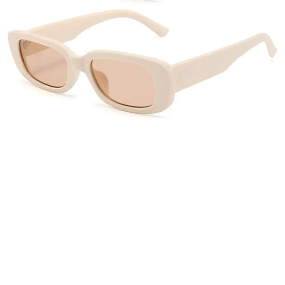 Beige Rectangle Sunglasses